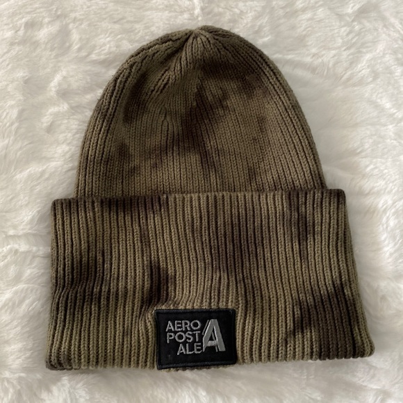 Aeropostale Cuff Army Beanie - Picture 2 of 7